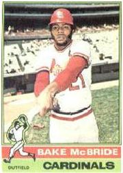 1976 Topps Baseball Cards      135     Bake McBride